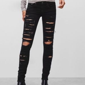 Rag and Bone thrasher skinny black jeans